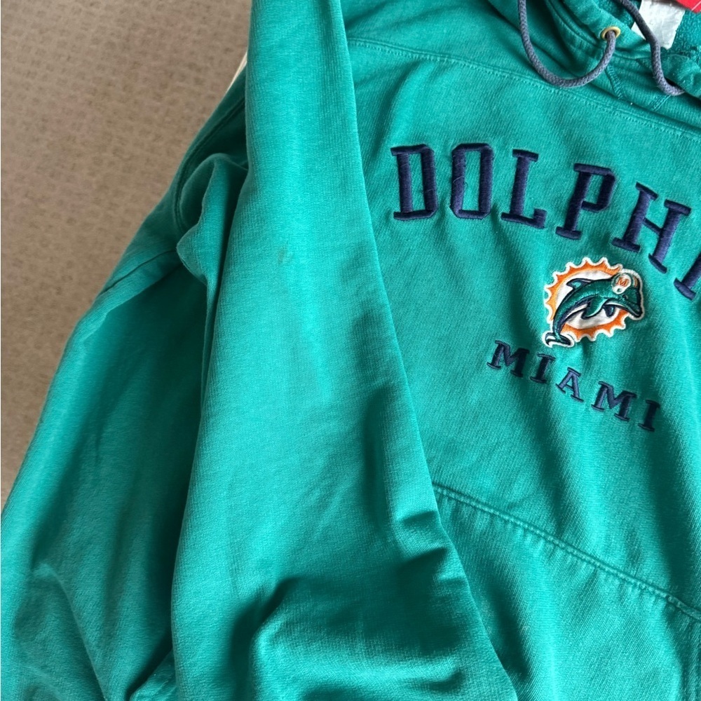 NFL Dolphins Teal Hoodie Vintage - Picture 5 of 6
